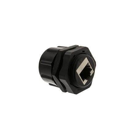 Cable Wholesale Shielded Outdoor Waterproof Cat6 Coupler, RJ45 Female to Female, With Cap, Wall Plate Mount 30X8-72000
